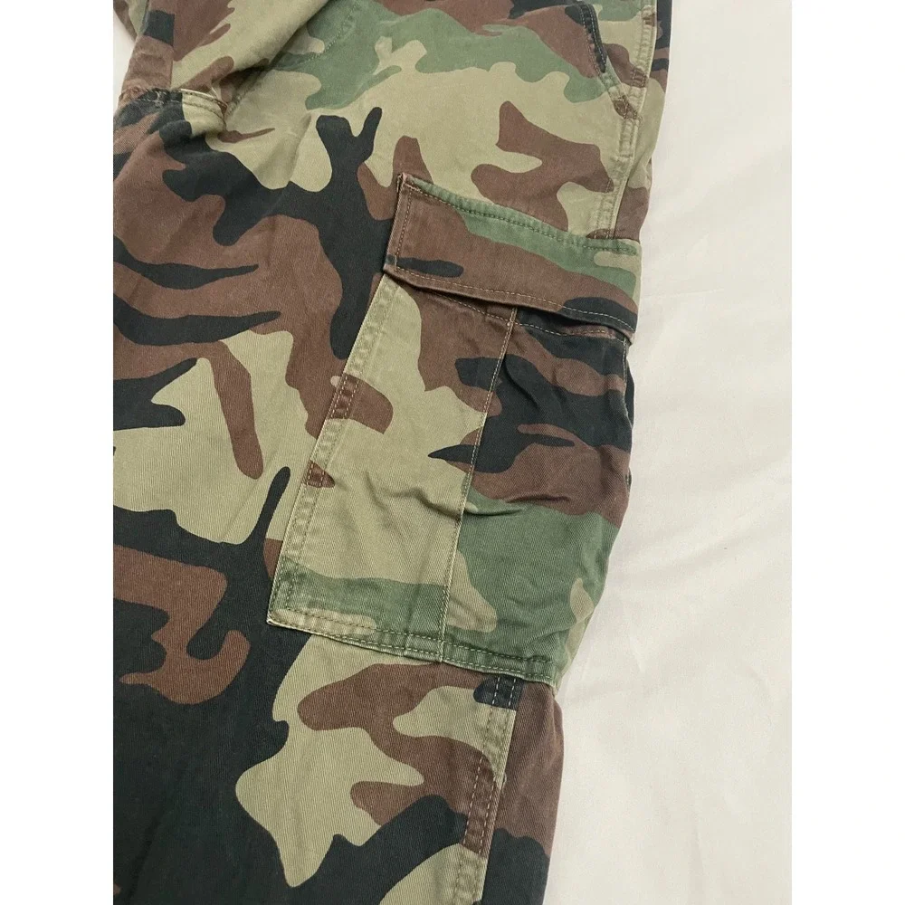 Levis XX Cargo Straight Pants Mens 36x30 Green Brown‎ Camo Woodland